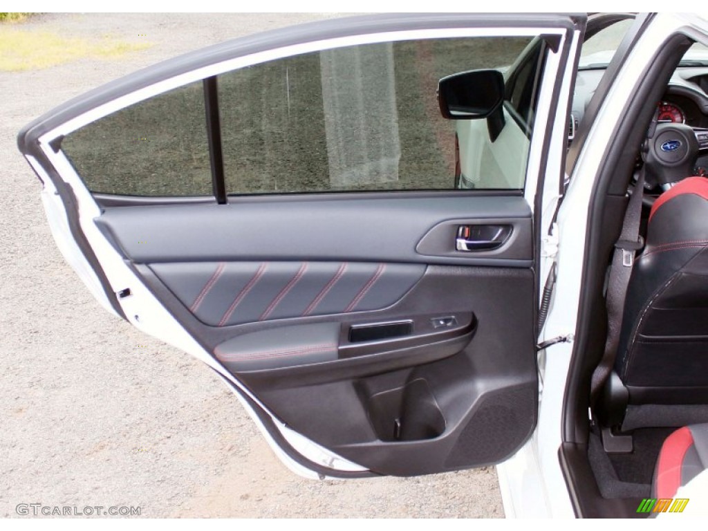 2015 Subaru WRX STI Limited Carbon Black Door Panel Photo #96696658