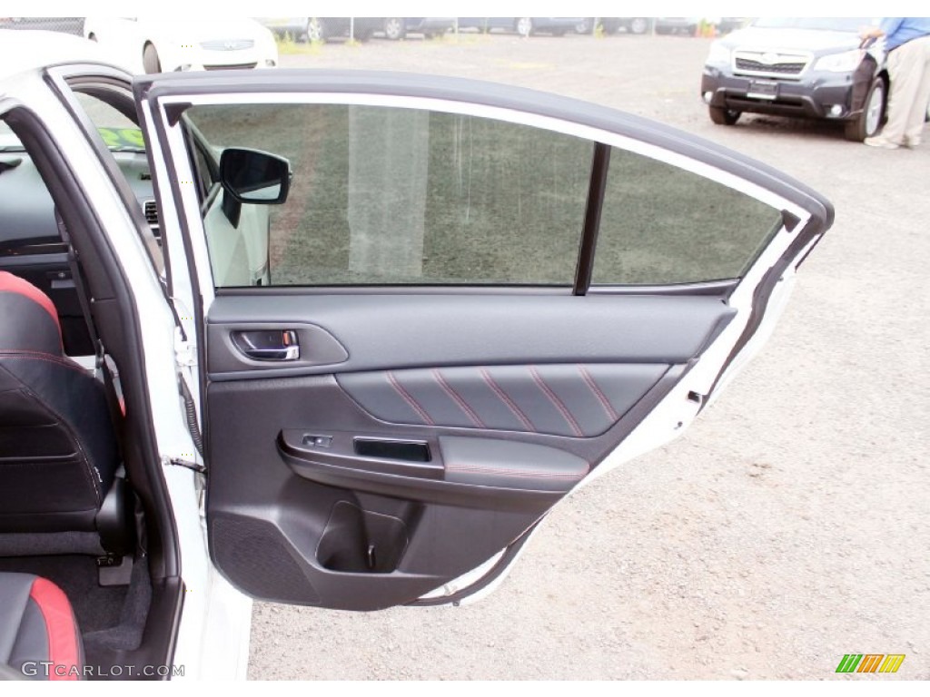 2015 Subaru WRX STI Limited Carbon Black Door Panel Photo #96696709
