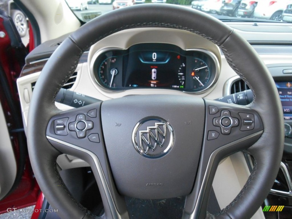 2014 Buick LaCrosse Premium Light Neutral Steering Wheel Photo #96698233