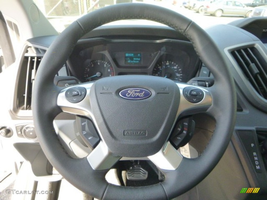 2015 Ford Transit Van 250 HR Long Pewter Steering Wheel Photo #96698527