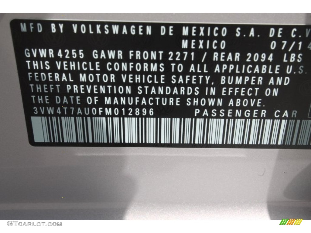 2015 Volkswagen Golf GTI 4-Door 2.0T SE Info Tag Photos