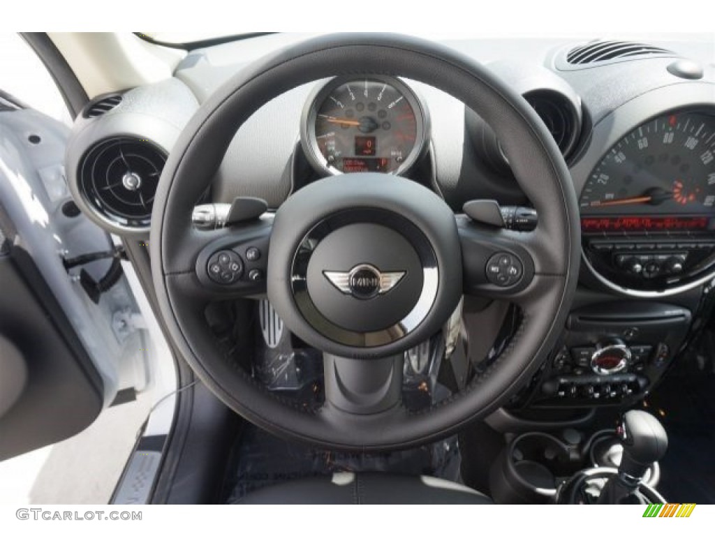 2015 Mini Countryman Cooper S Carbon Black Steering Wheel Photo #96705718