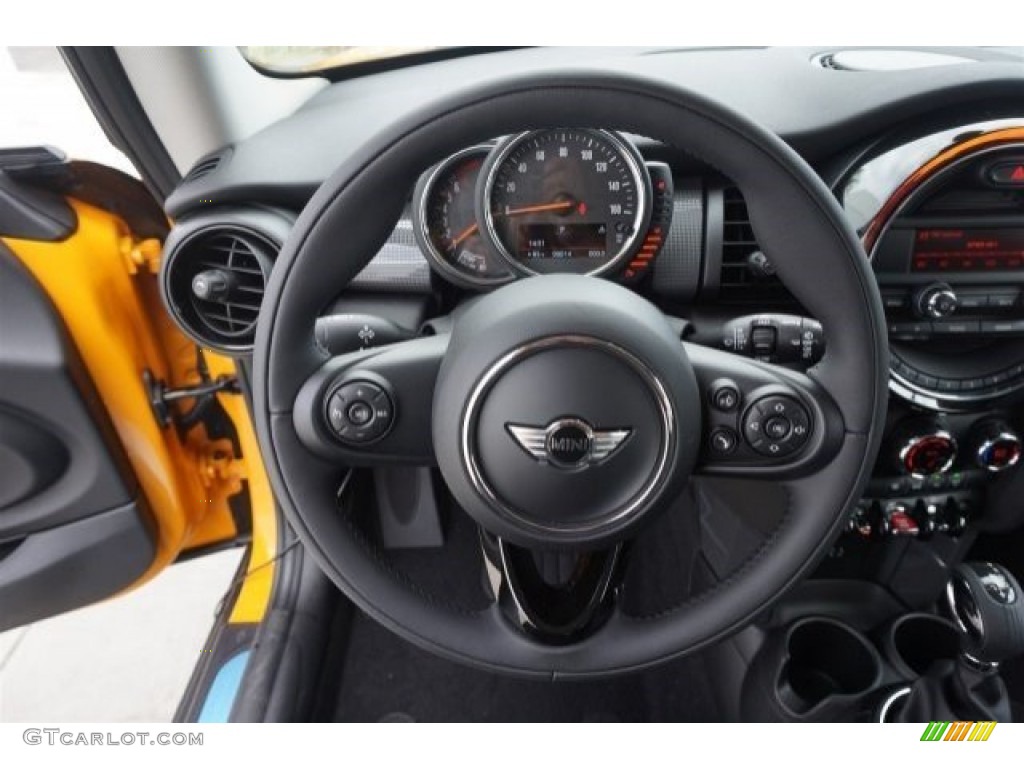 2014 Mini Cooper Hardtop Carbon Black Steering Wheel Photo #96706870