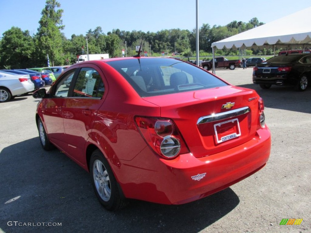 2014 Sonic LT Sedan - Red Hot / Dark Pewter/Dark Titanium photo #4