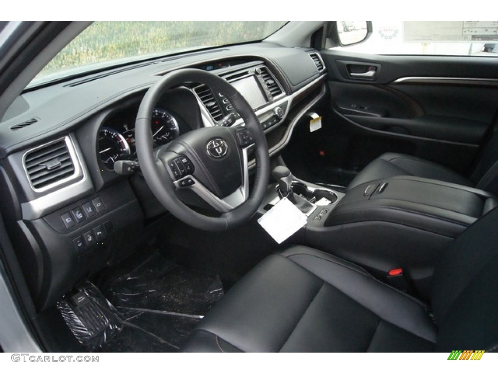 Black Interior 2015 Toyota Highlander Limited AWD Photo #96708496