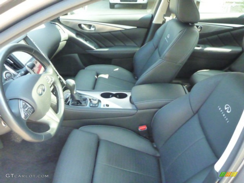 Graphite Interior 2014 Infiniti Q 50S 3.7 AWD Photo #96708922