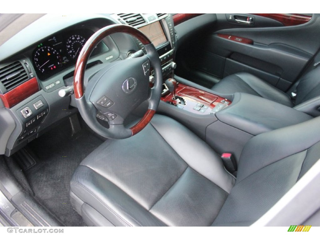 Black/Medium Brown Walnut Interior 2012 Lexus LS 460 L Photo #96709000