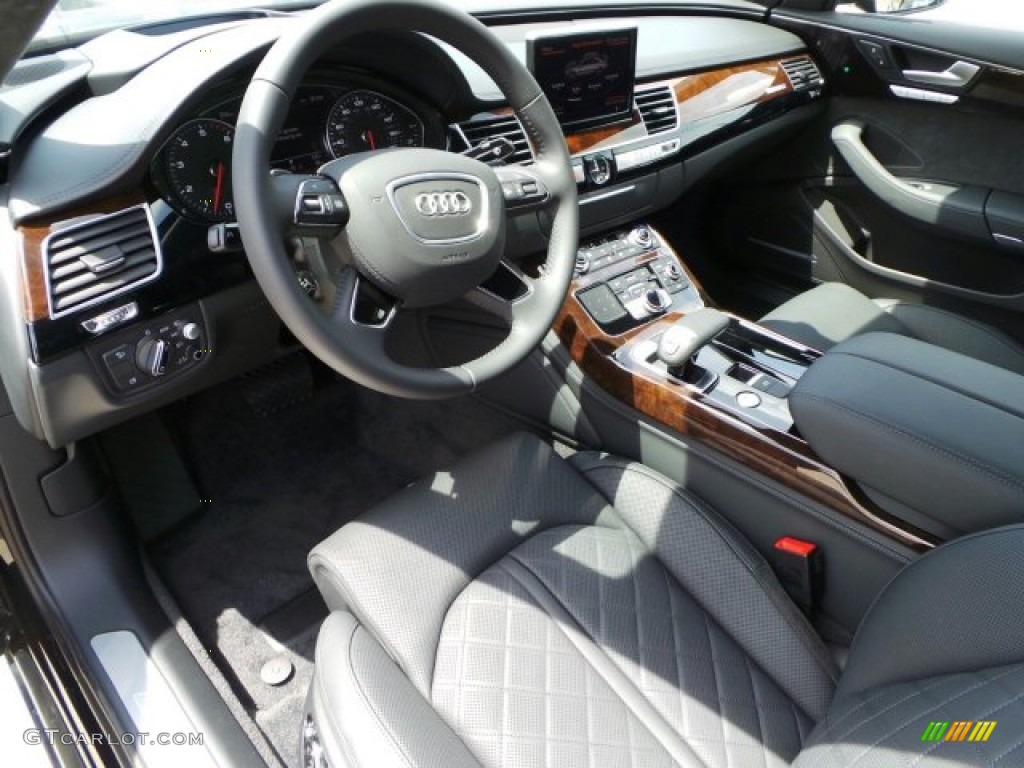 Black Interior 2015 Audi A8 L 4.0T quattro Photo #96712378