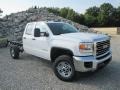 Summit White 2015 GMC Sierra 2500HD Double Cab Chassis Exterior