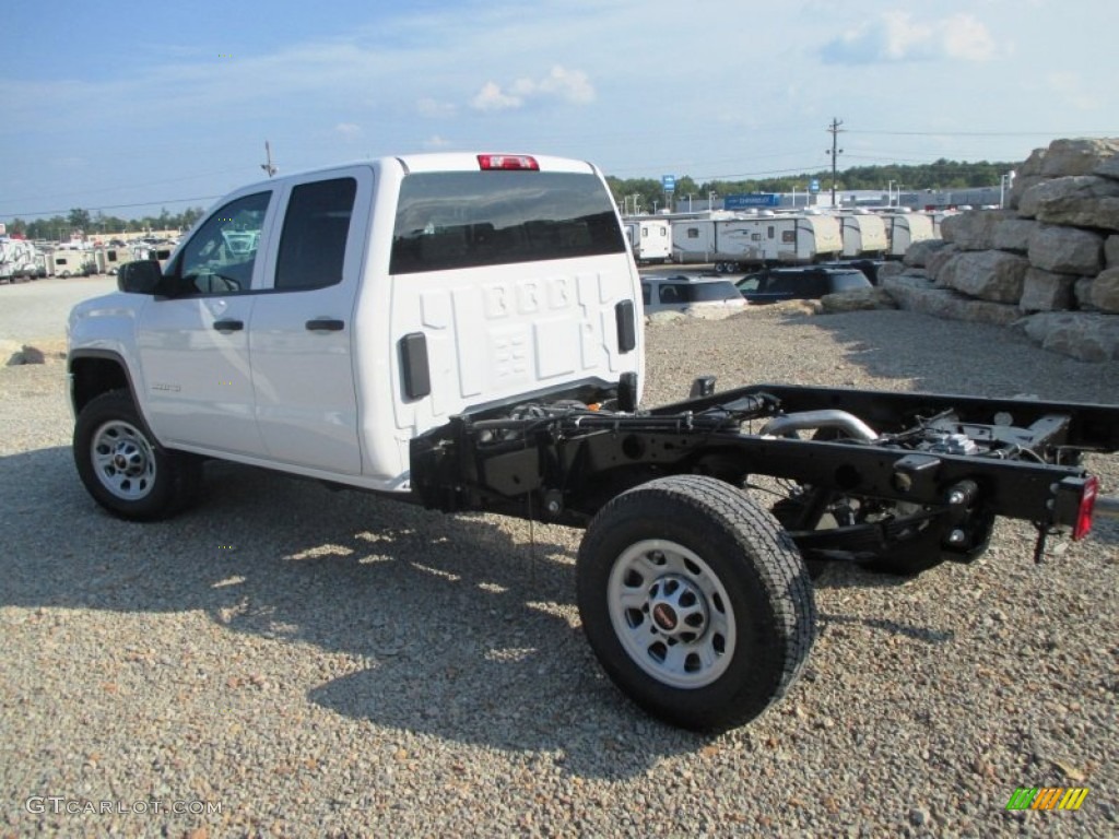 Summit White 2015 GMC Sierra 2500HD Double Cab 4x4 Chassis Exterior Photo #96713590