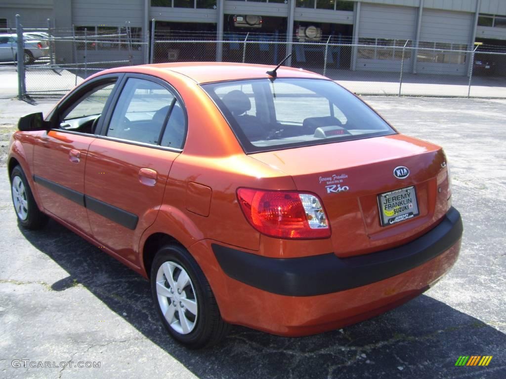 2008 Rio LX Sedan - Sunset Orange / Gray photo #3