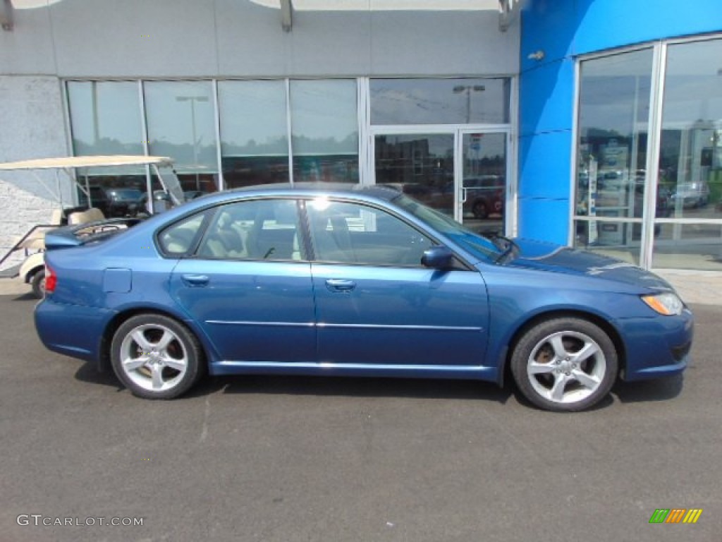 2008 Legacy 2.5i Sedan - Newport Blue Pearl / Warm Ivory photo #2