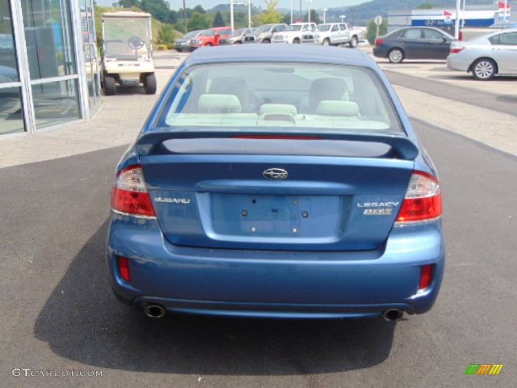 2008 Legacy 2.5i Sedan - Newport Blue Pearl / Warm Ivory photo #8