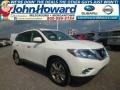 2014 Moonlight White Nissan Pathfinder Platinum AWD  photo #1