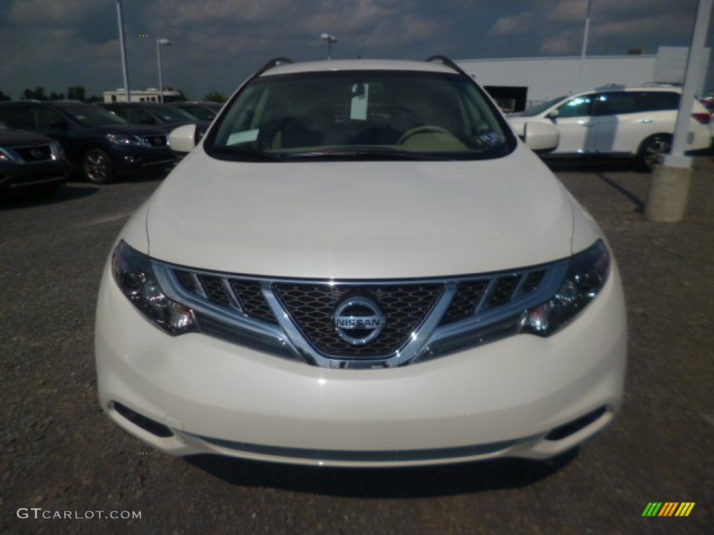 2014 Murano SV AWD - Pearl White / Beige photo #2