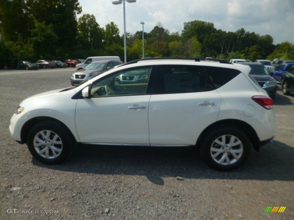 2014 Murano SV AWD - Pearl White / Beige photo #4