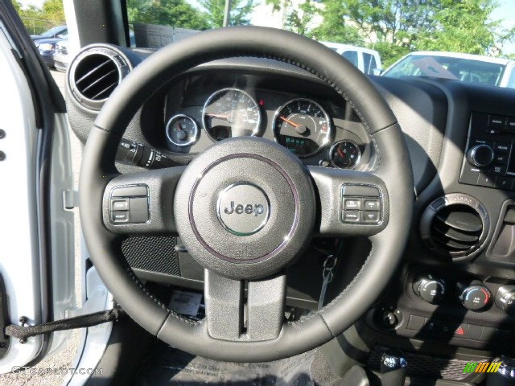 2015 Jeep Wrangler Sport S 4x4 Black Steering Wheel Photo #96724768