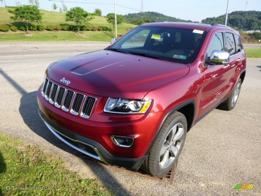 Deep Cherry Red Crystal Pearl 2015 Jeep Grand Cherokee Limited 4x4 Exterior Photo #96726787
