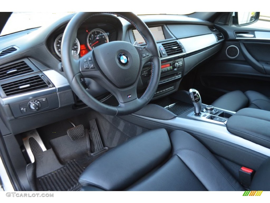 Black Interior 2013 BMW X6 M M xDrive Photo #96728503