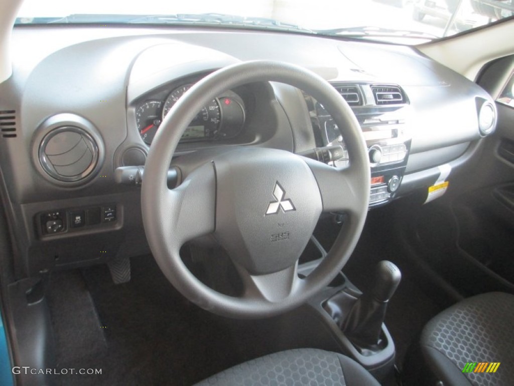 2015 Mitsubishi Mirage DE Black Dashboard Photo #96729853