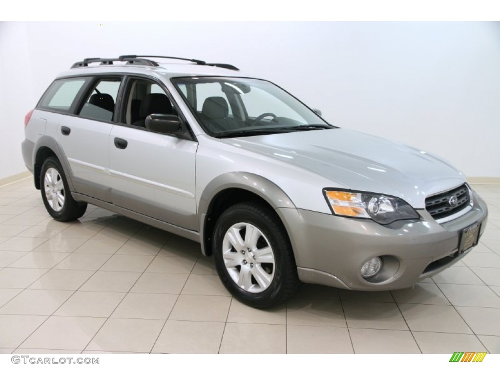 2005 Outback 2.5i Wagon - Brilliant Silver Metallic / Off Black photo #1