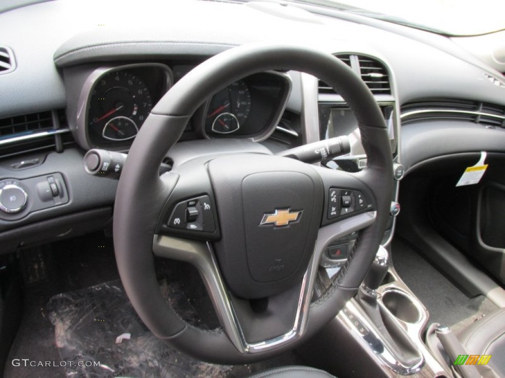 2015 Chevrolet Malibu LTZ Jet Black Steering Wheel Photo #96743743