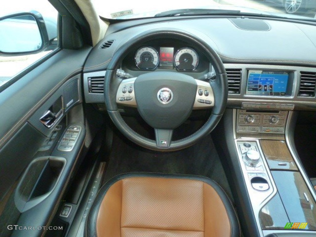2010 Jaguar XF XFR Sport Sedan London Tan/Warm Charcoal Dashboard Photo #96744019