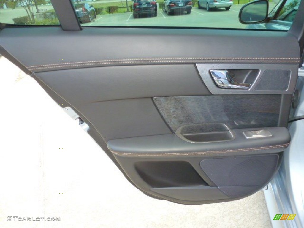 2010 Jaguar XF XFR Sport Sedan London Tan/Warm Charcoal Door Panel Photo #96744655