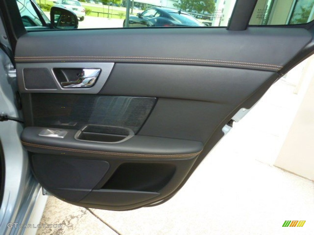 2010 Jaguar XF XFR Sport Sedan London Tan/Warm Charcoal Door Panel Photo #96744679