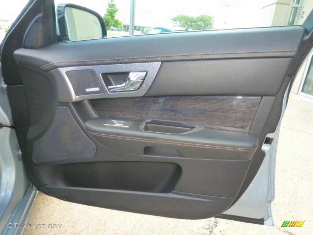 2010 Jaguar XF XFR Sport Sedan London Tan/Warm Charcoal Door Panel Photo #96744706