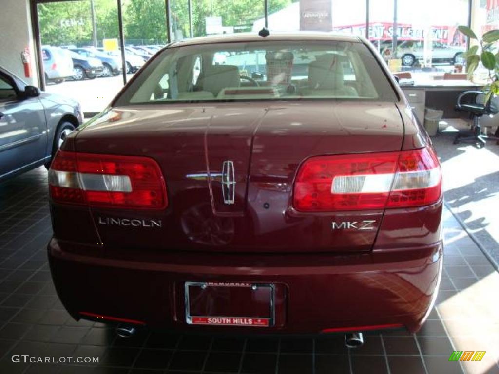 2007 MKZ Sedan - Merlot Metallic / Sand photo #3