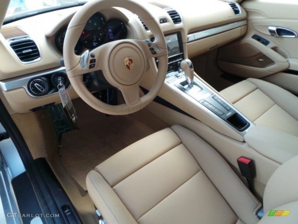 Luxor Beige Interior 2015 Porsche Cayman Standard Cayman Model Photo #96745408