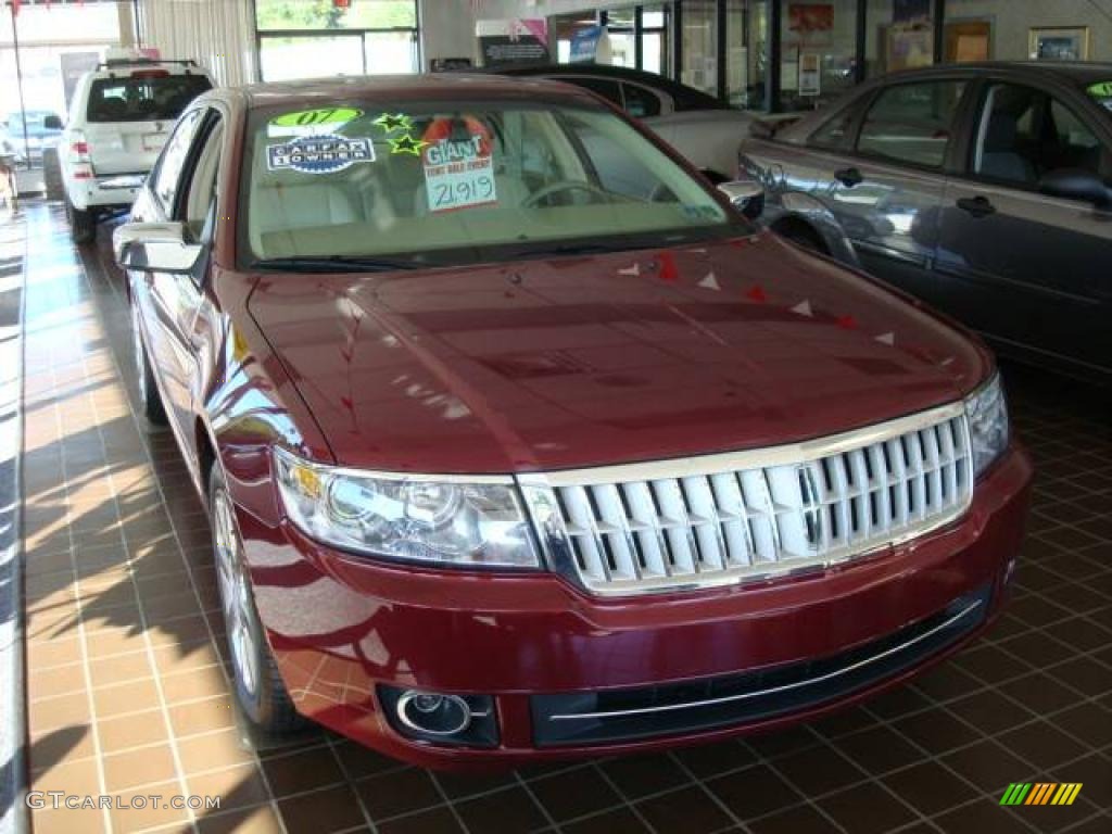 2007 MKZ Sedan - Merlot Metallic / Sand photo #5