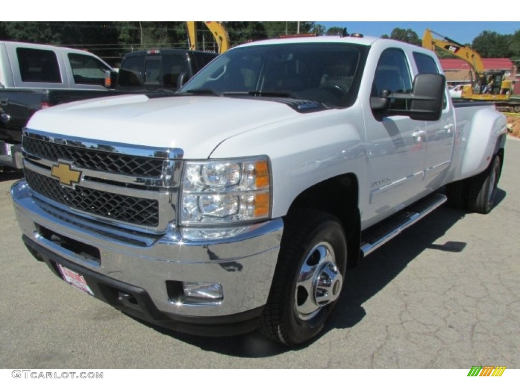 2012 Silverado 3500HD LTZ Crew Cab 4x4 Dually - Summit White / Ebony photo #1