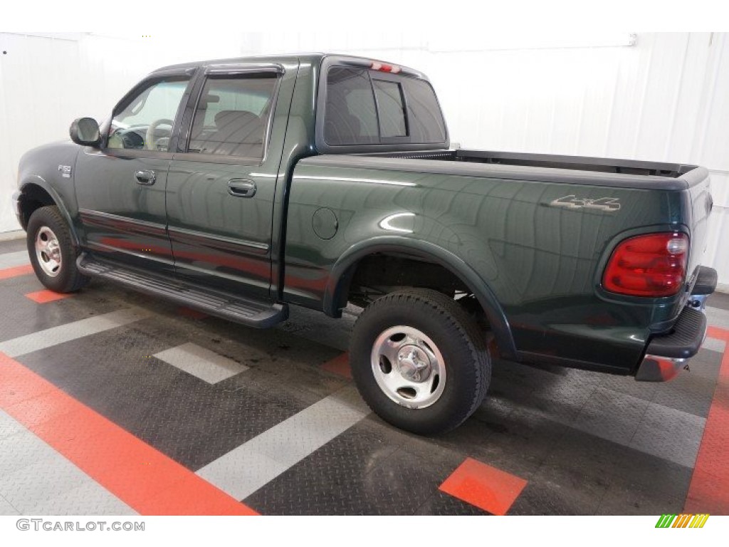 2002 F150 XLT SuperCrew 4x4 - Dark Highland Green Metallic / Medium Graphite photo #10