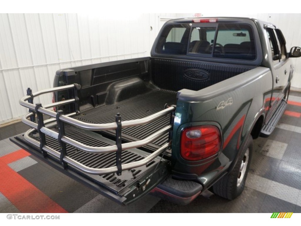 2002 F150 XLT SuperCrew 4x4 - Dark Highland Green Metallic / Medium Graphite photo #19
