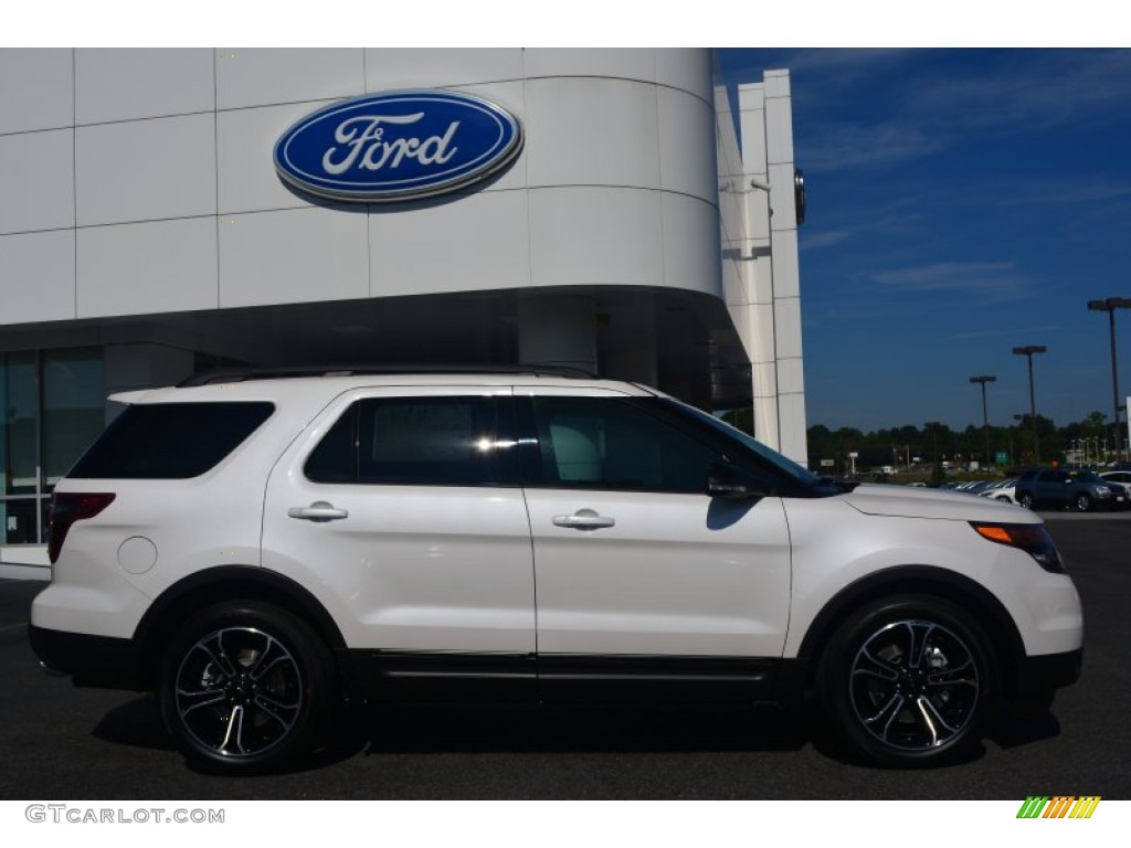 2015 Explorer Sport 4WD - White Platinum / Sport Charcoal Black photo #2