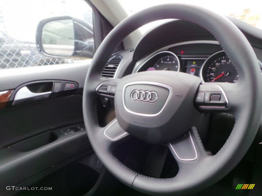 2015 Audi Q7 3.0 Premium quattro Black Steering Wheel Photo #96747901