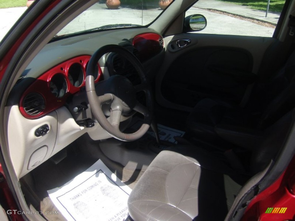 2001 PT Cruiser Limited - Inferno Red Pearl / Taupe/Pearl Beige photo #7