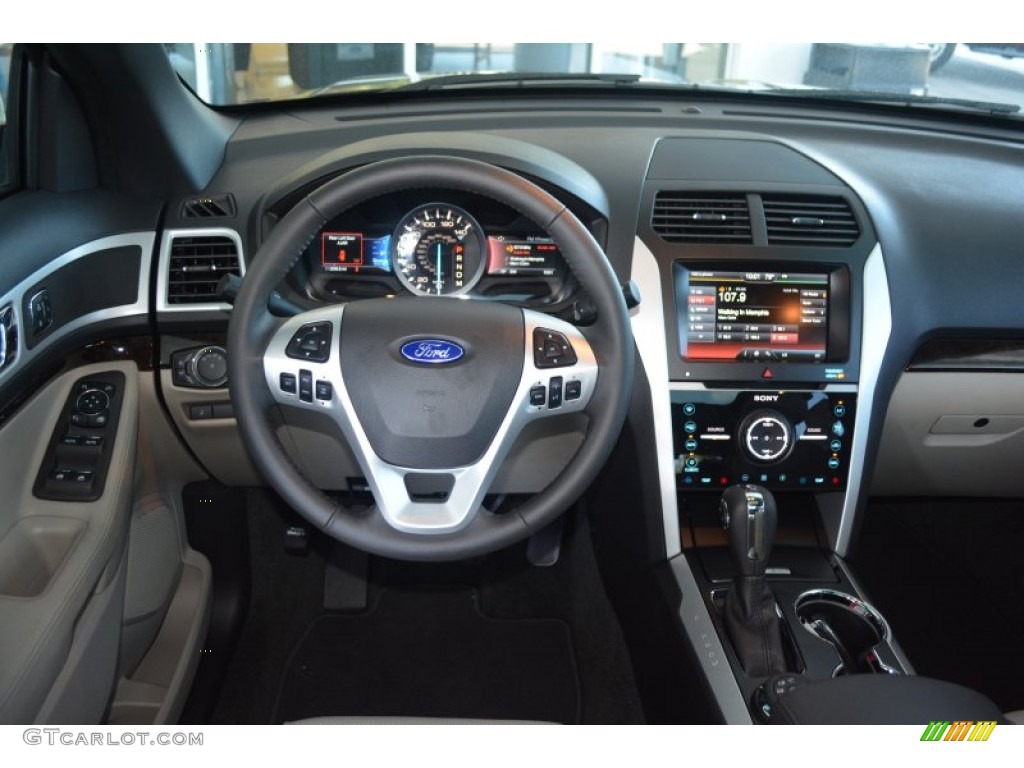 2015 Ford Explorer Limited 4WD Medium Light Stone Dashboard Photo #96749605