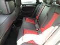 2015 Audi A3 Black/Magma Red Interior Rear Seat Photo