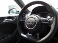 2015 Audi A3 Black/Magma Red Interior Steering Wheel Photo