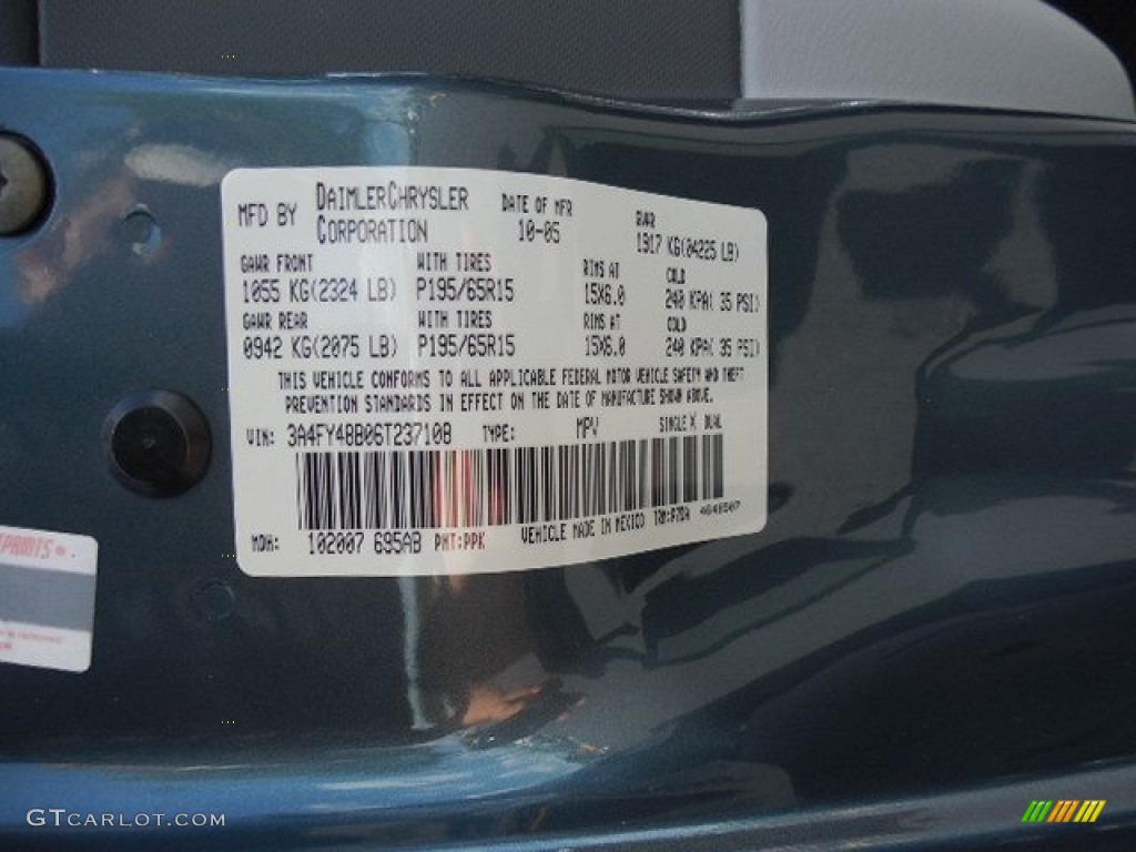 2006 PT Cruiser  - Magnesium Green Pearl / Pastel Slate Gray photo #23