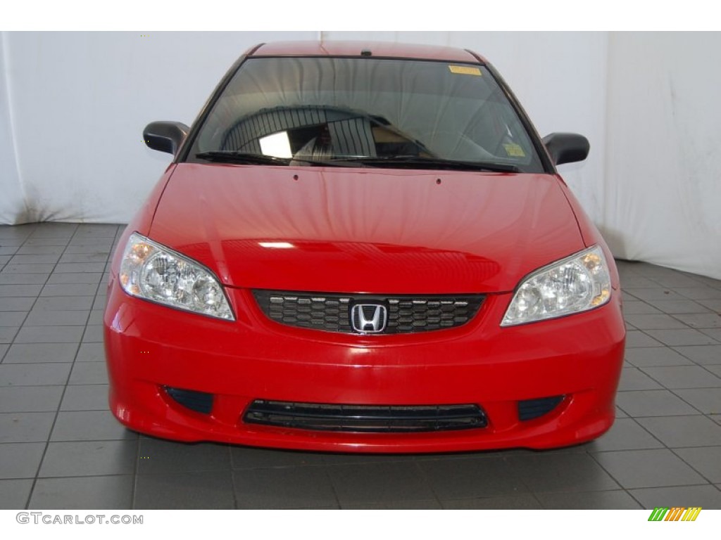 2004 Civic Value Package Coupe - Rally Red / Black photo #2