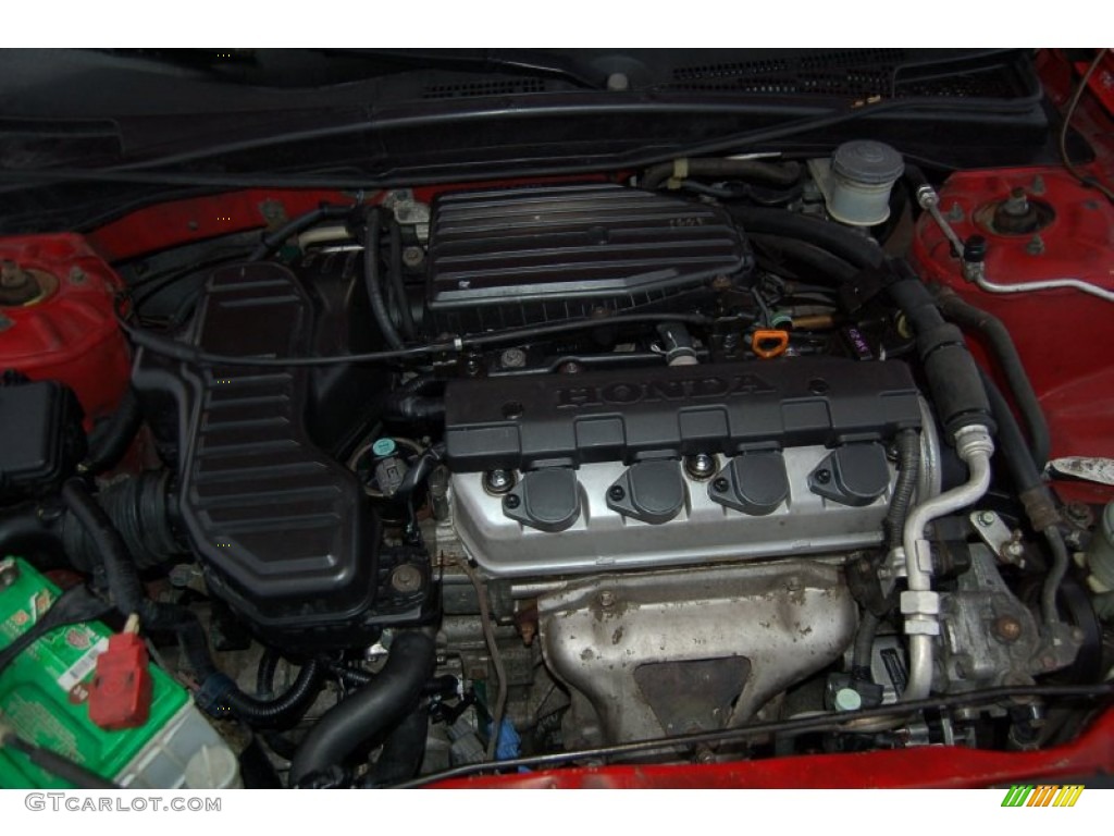 2004 Civic Value Package Coupe - Rally Red / Black photo #25