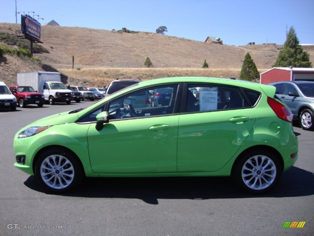 2014 Fiesta SE Hatchback - Green Envy / Charcoal Black photo #4