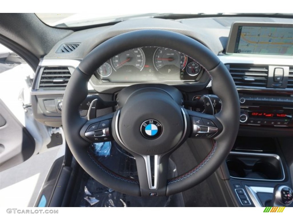 2015 BMW M4 Coupe Sakhir Orange/Black Steering Wheel Photo #96757405