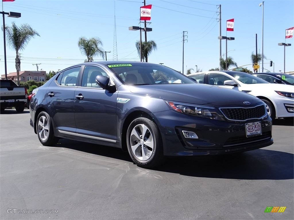 2014 Optima Hybrid LX - Smokey Blue / Beige photo #1
