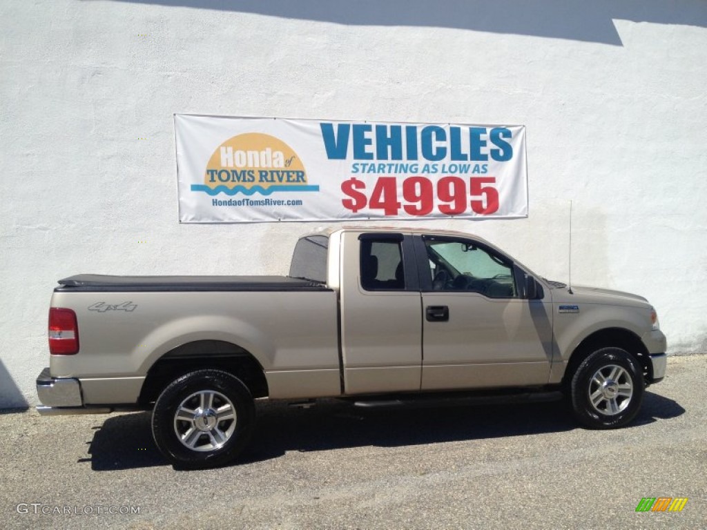 2007 F150 XLT SuperCab 4x4 - Pueblo Gold Metallic / Tan photo #23