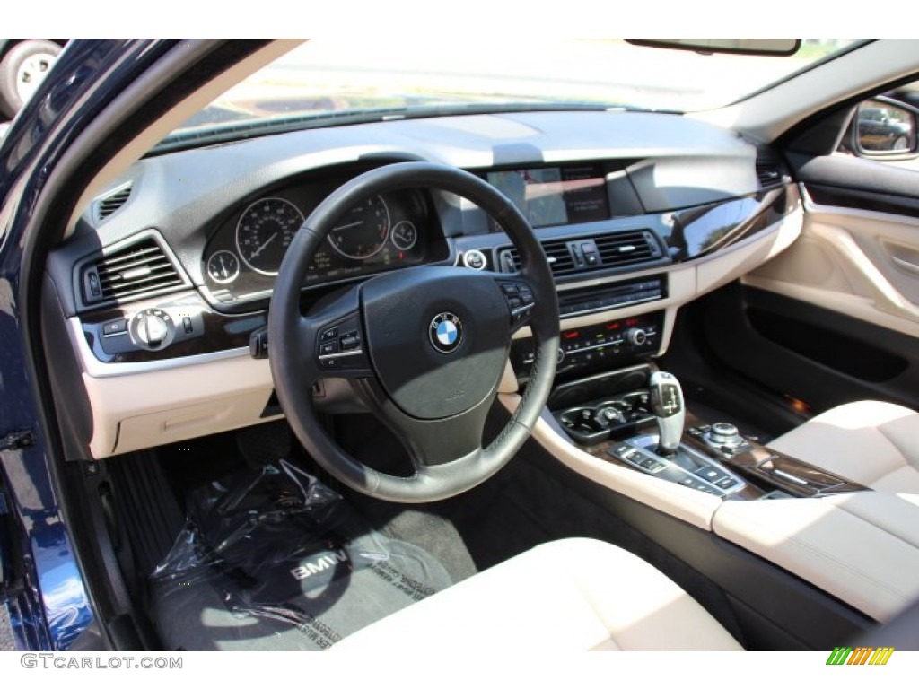 Oyster/Black Interior 2012 BMW 5 Series 528i xDrive Sedan Photo #96765183